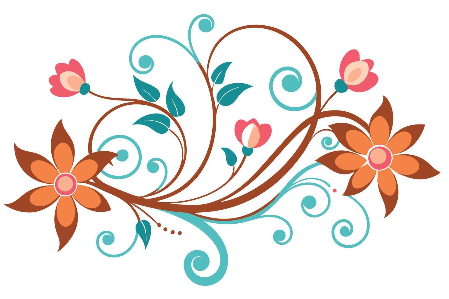 Vibrant Floral Design for Decorative Use vector