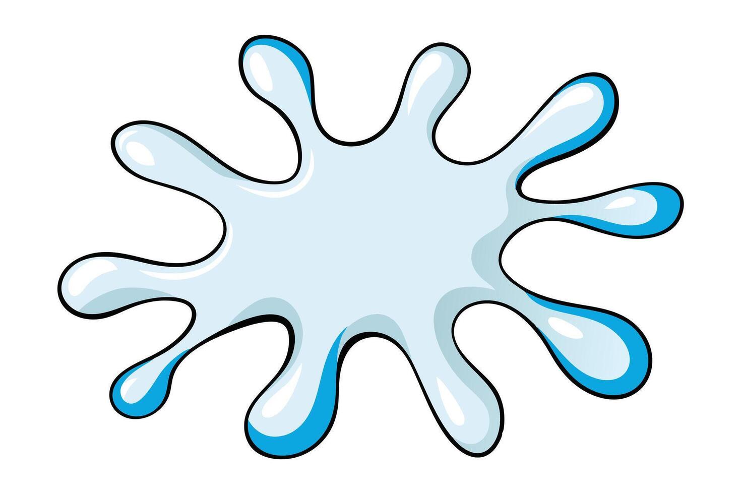 A cartoon Illustration of a Light Blue Splash vector