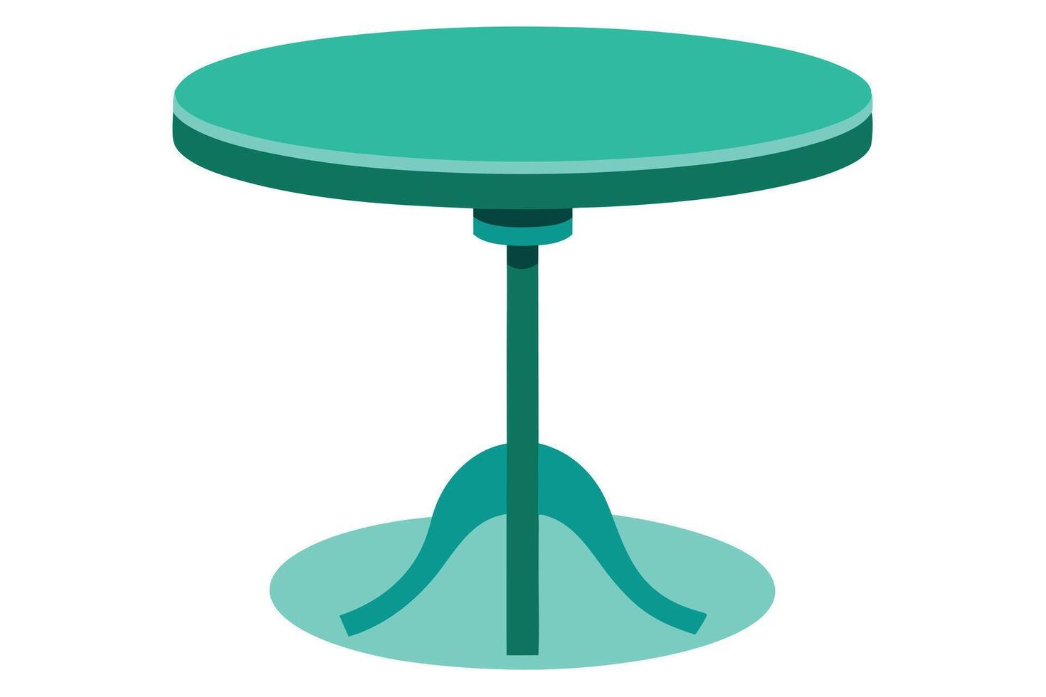 Colorful teal round table graphic design vector