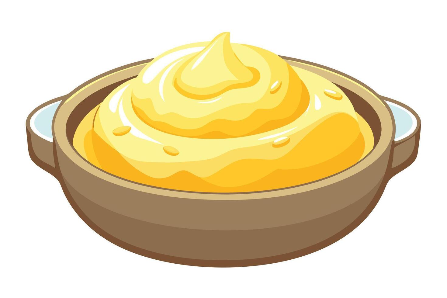 Creamy Mashed Potatoes in a Pot vector