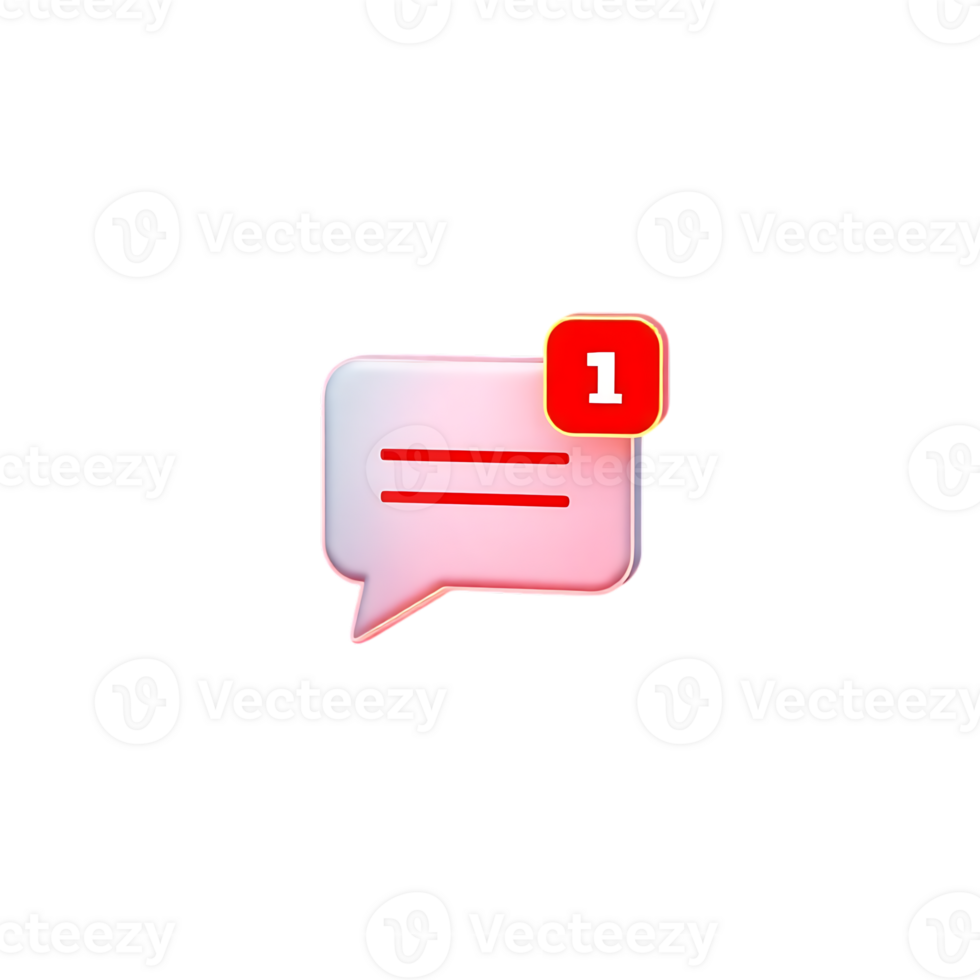 Message with notification icon. png