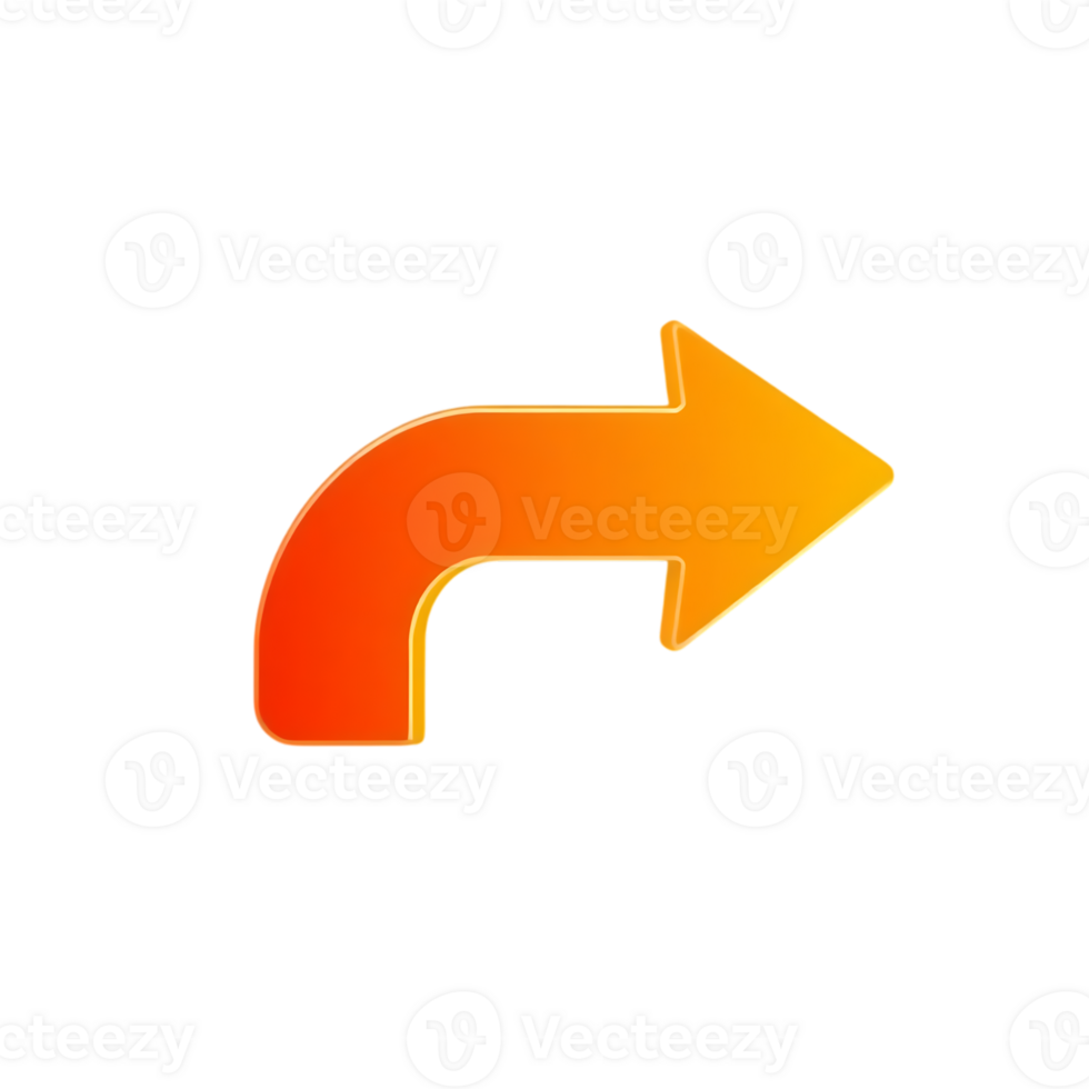 3d red arrow and gradient effect on it. png