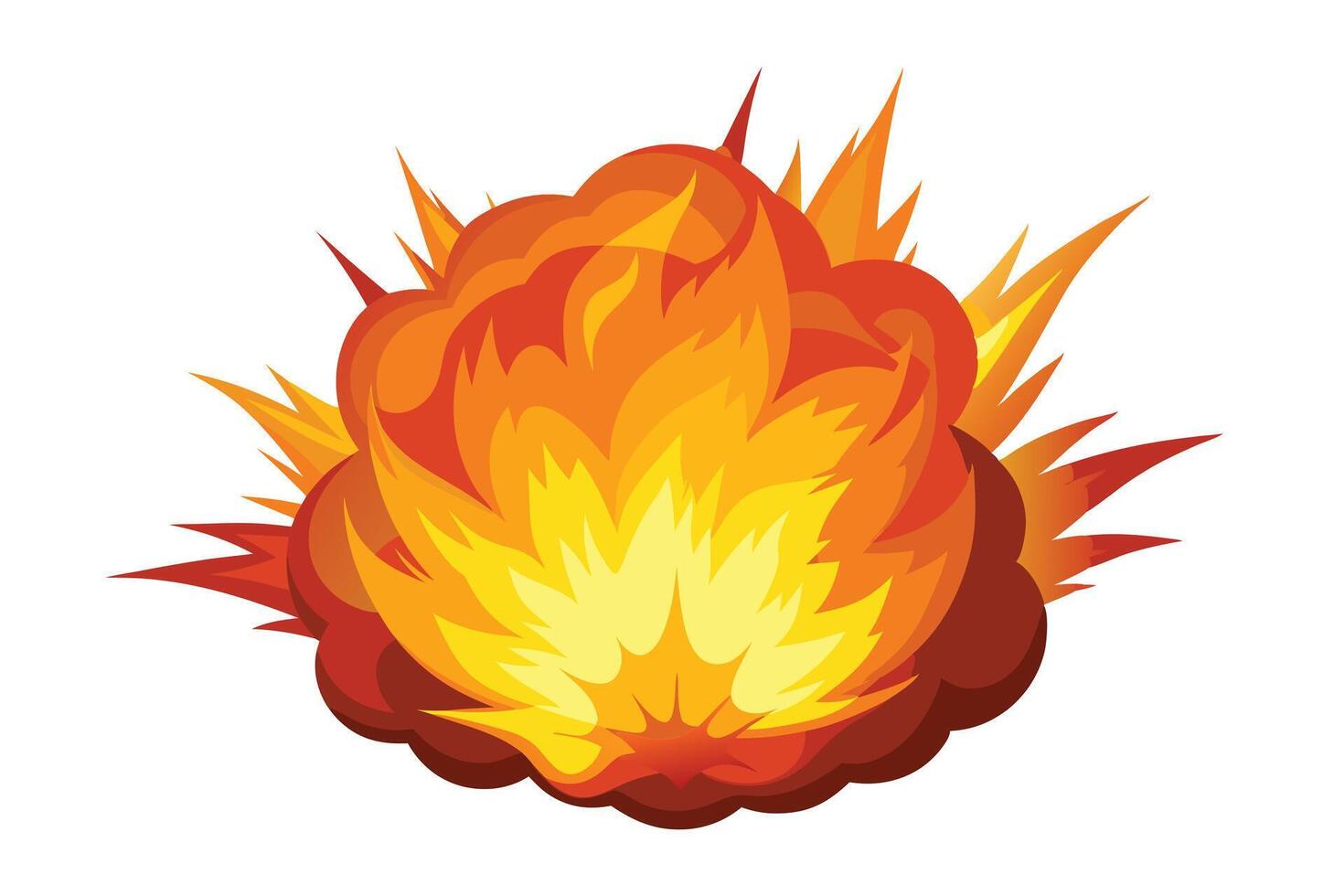 A cartoon Illustration of a Powerful Blast vector