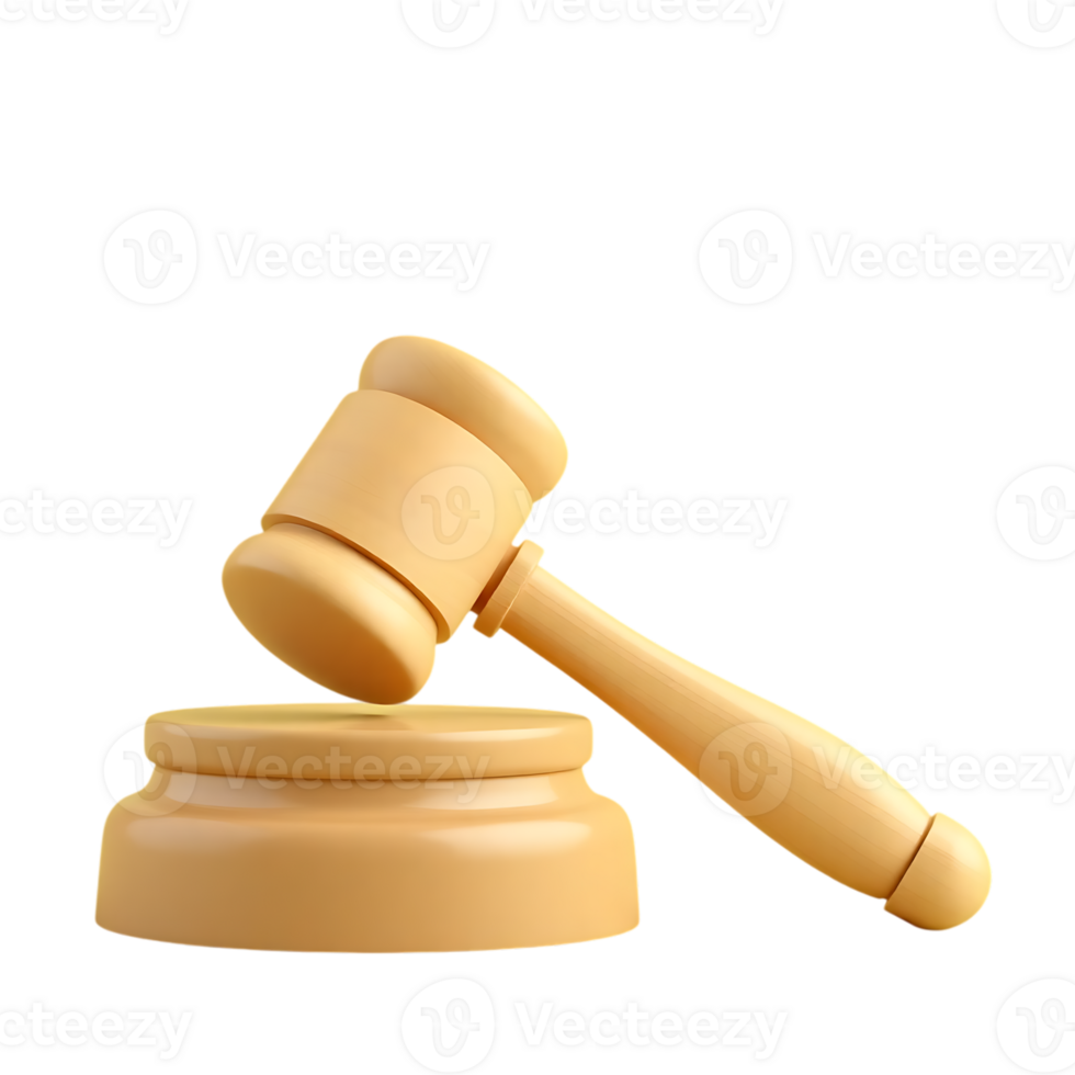 Wooden gavel object. png