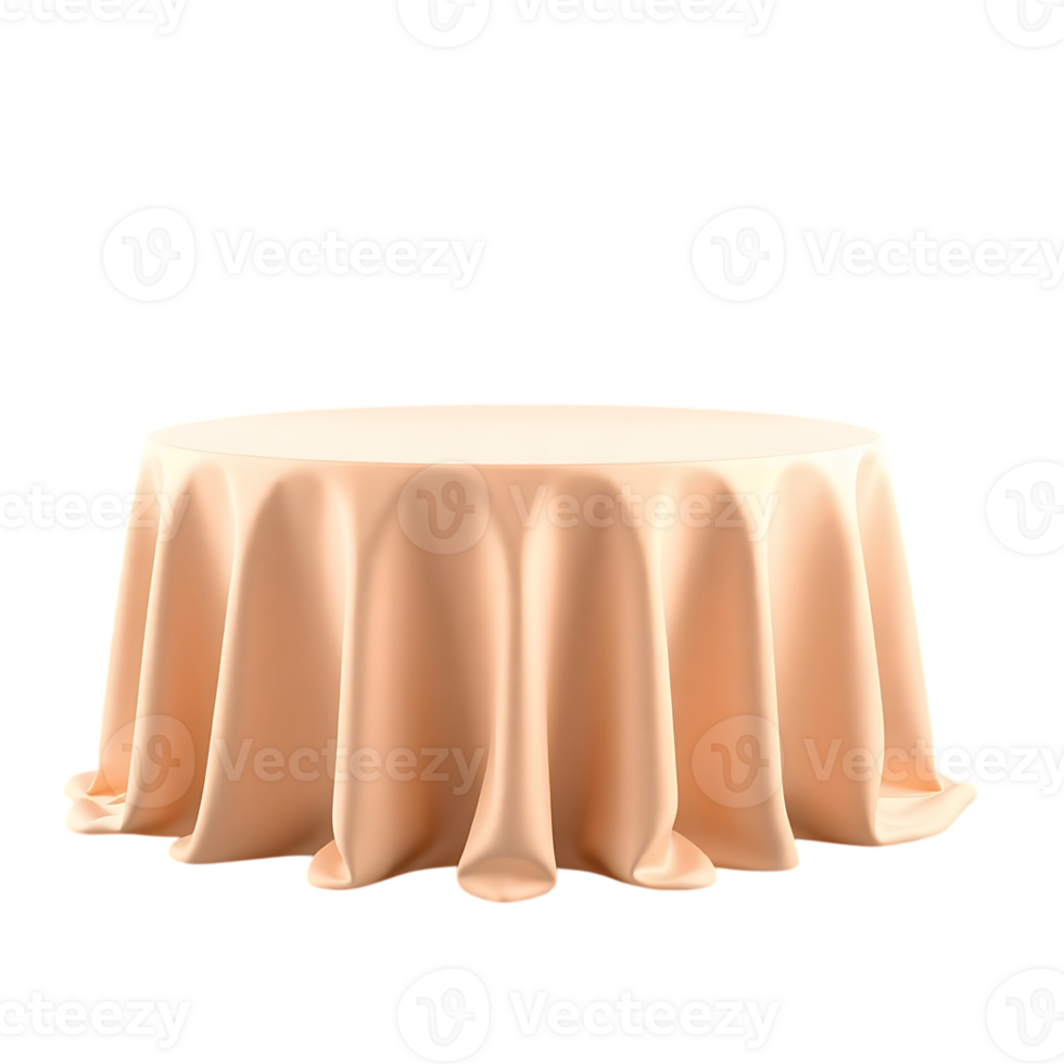Draped tables with cloth luxury cover icon. png