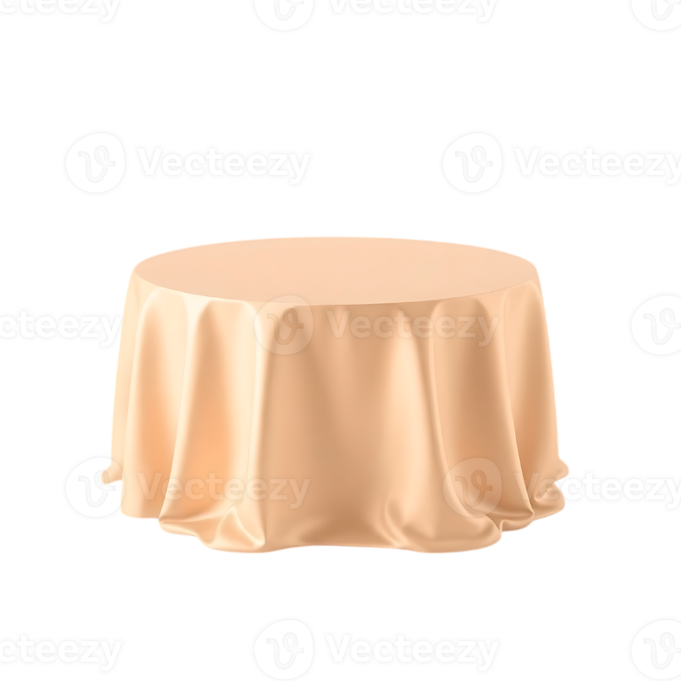 Realistic draped tables cloth luxury cover. png