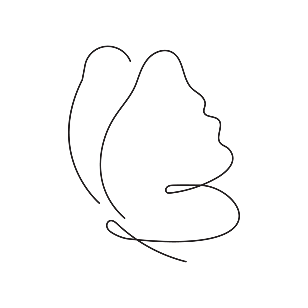 butterfly line icon png