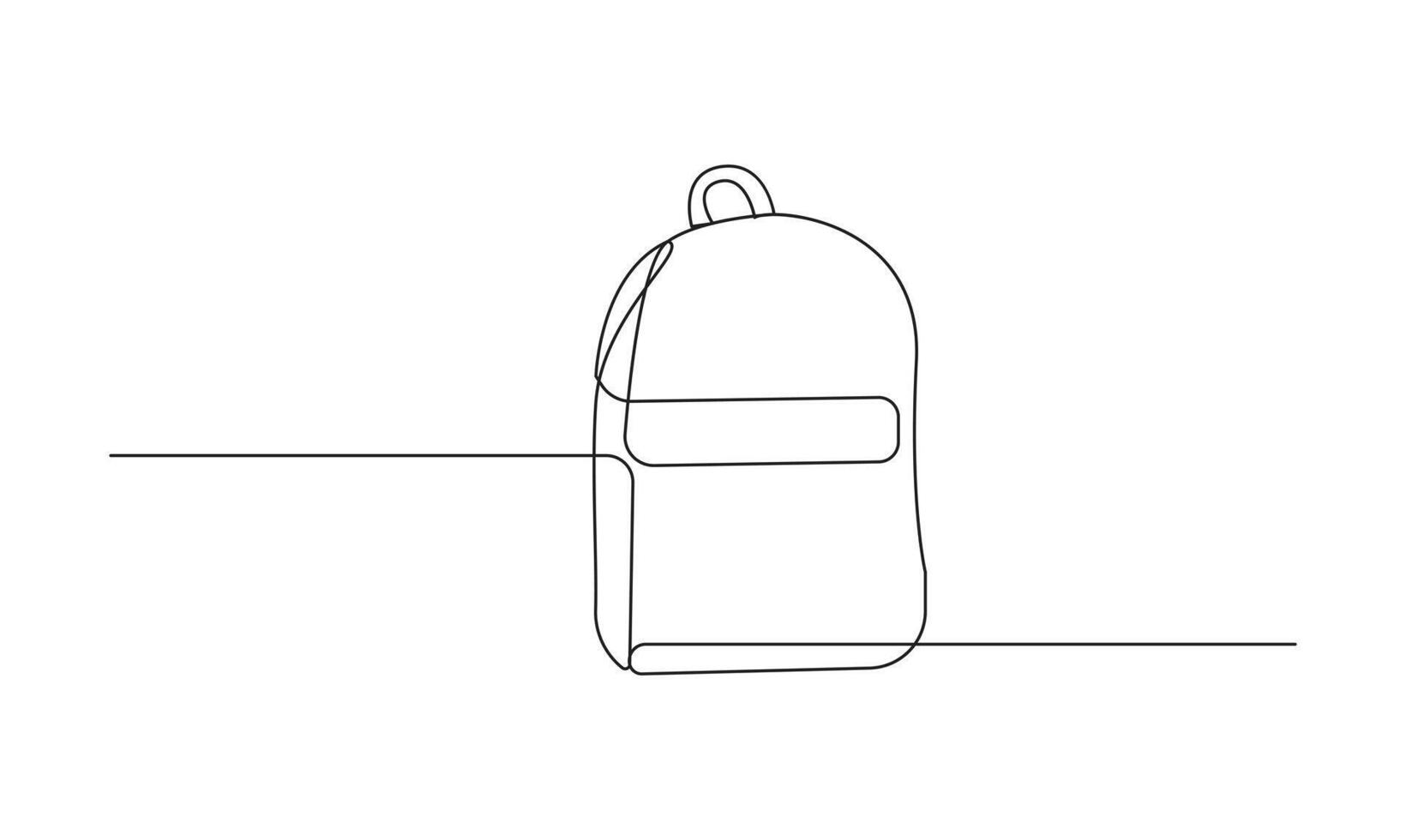 Backpack simple drawing isolated on white background concept of travel vector