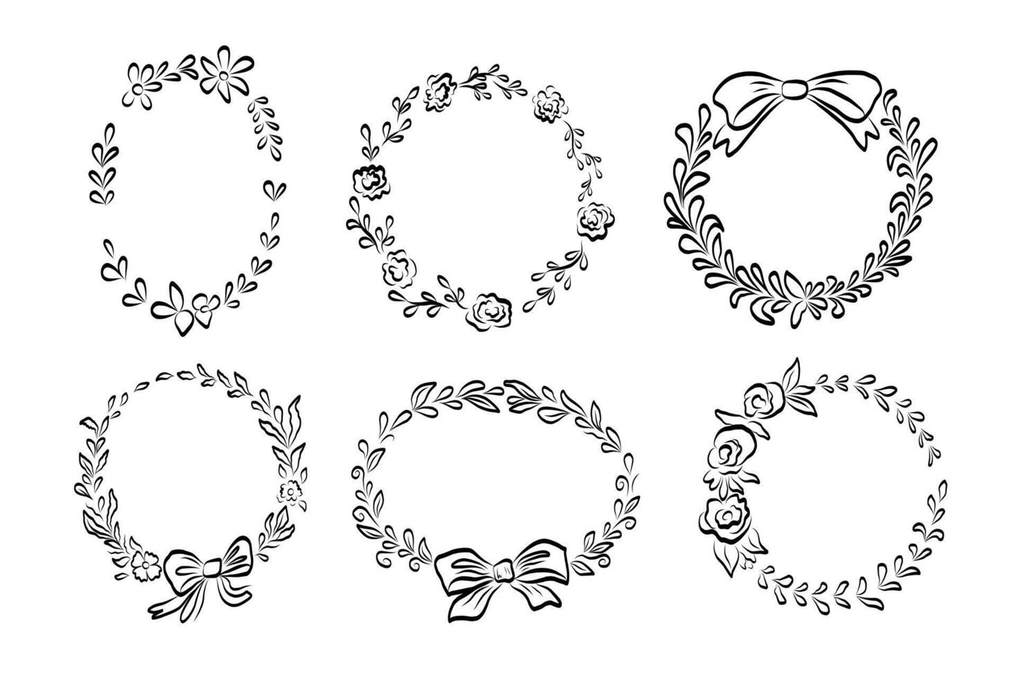 Discover Elegant and Stunning Floral Wreath Designs for Your Unique Creative Projects vector