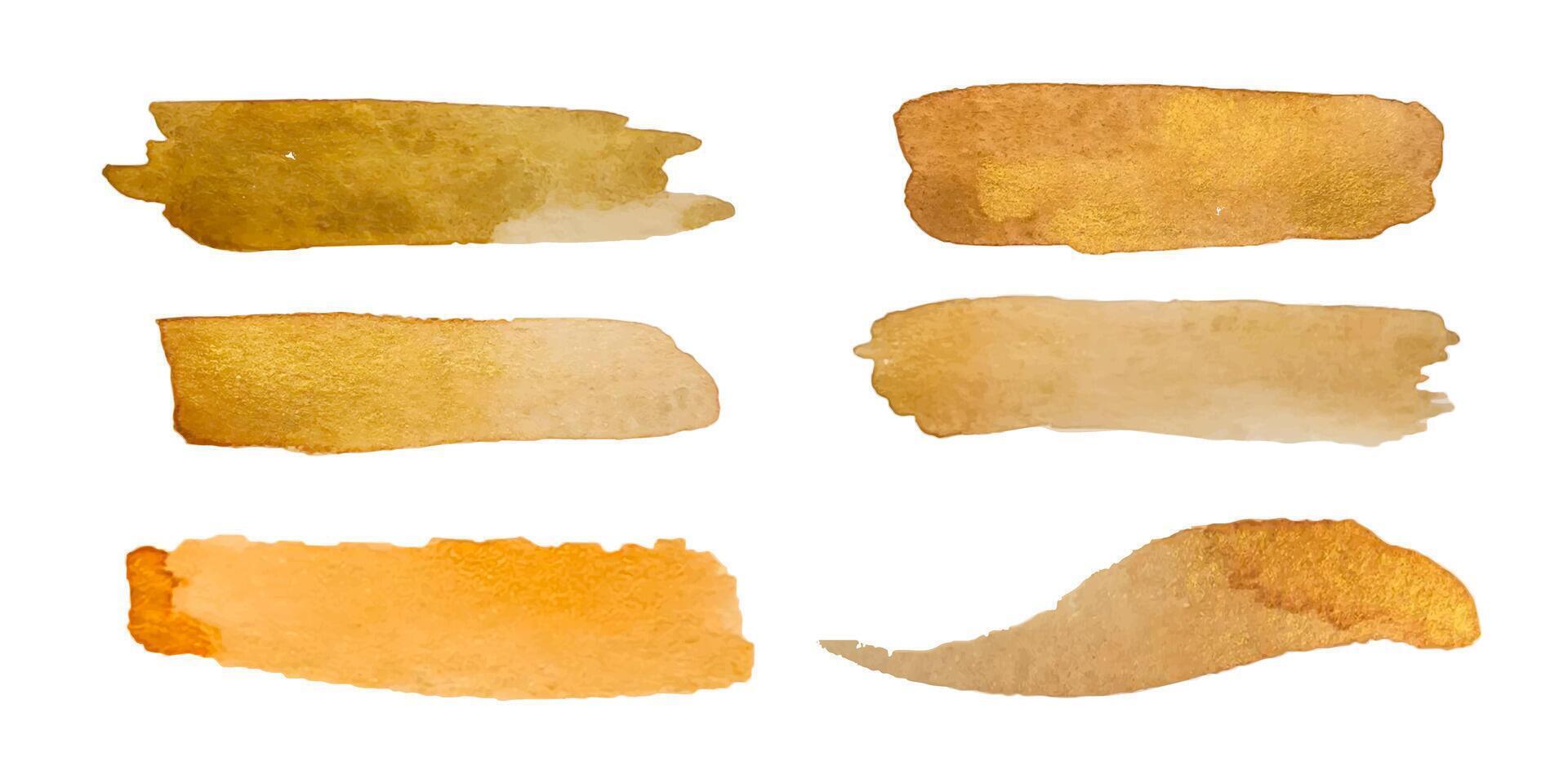 Explore Artistic Watercolor Textures in Warm Golden Tones for your creative projects vector