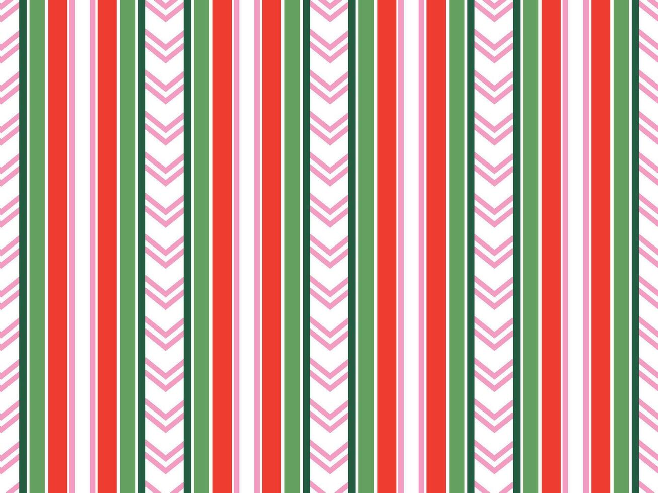 Colorful striped pattern showcasing red, green, and pink lines in a vibrant design ideal for holiday decorations vector