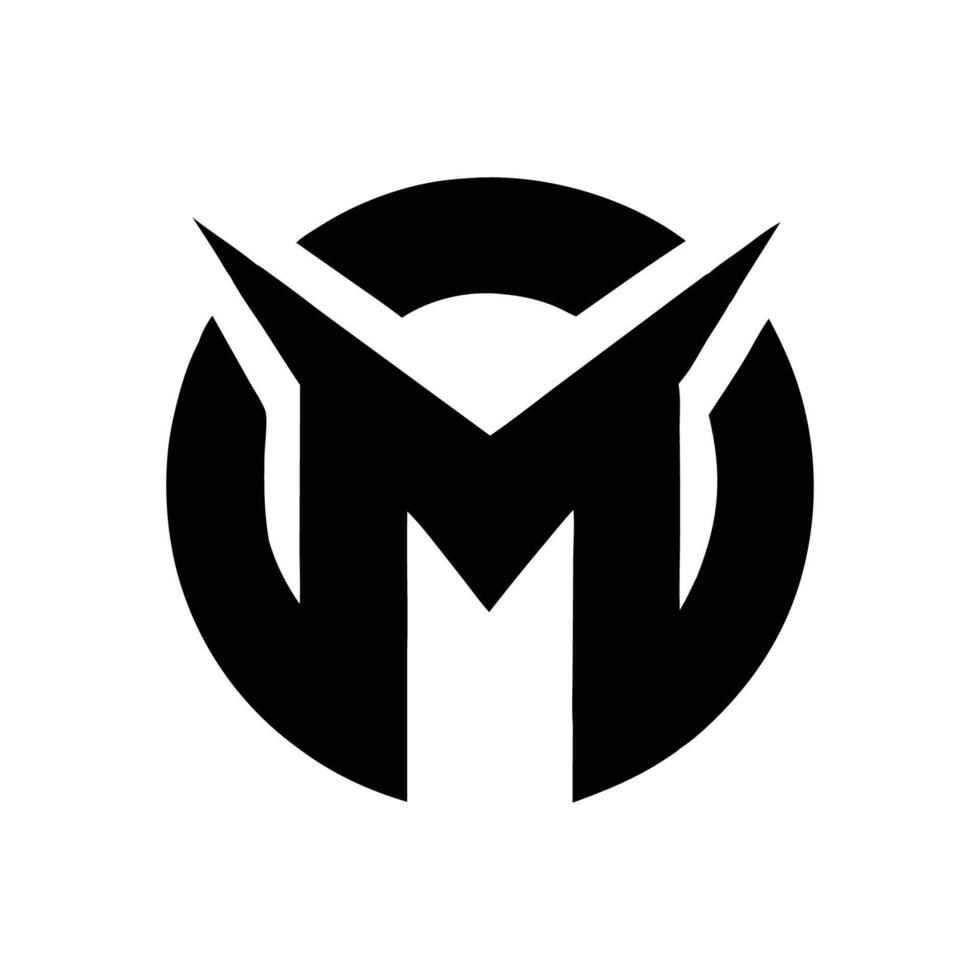 M Latter black Logos vector
