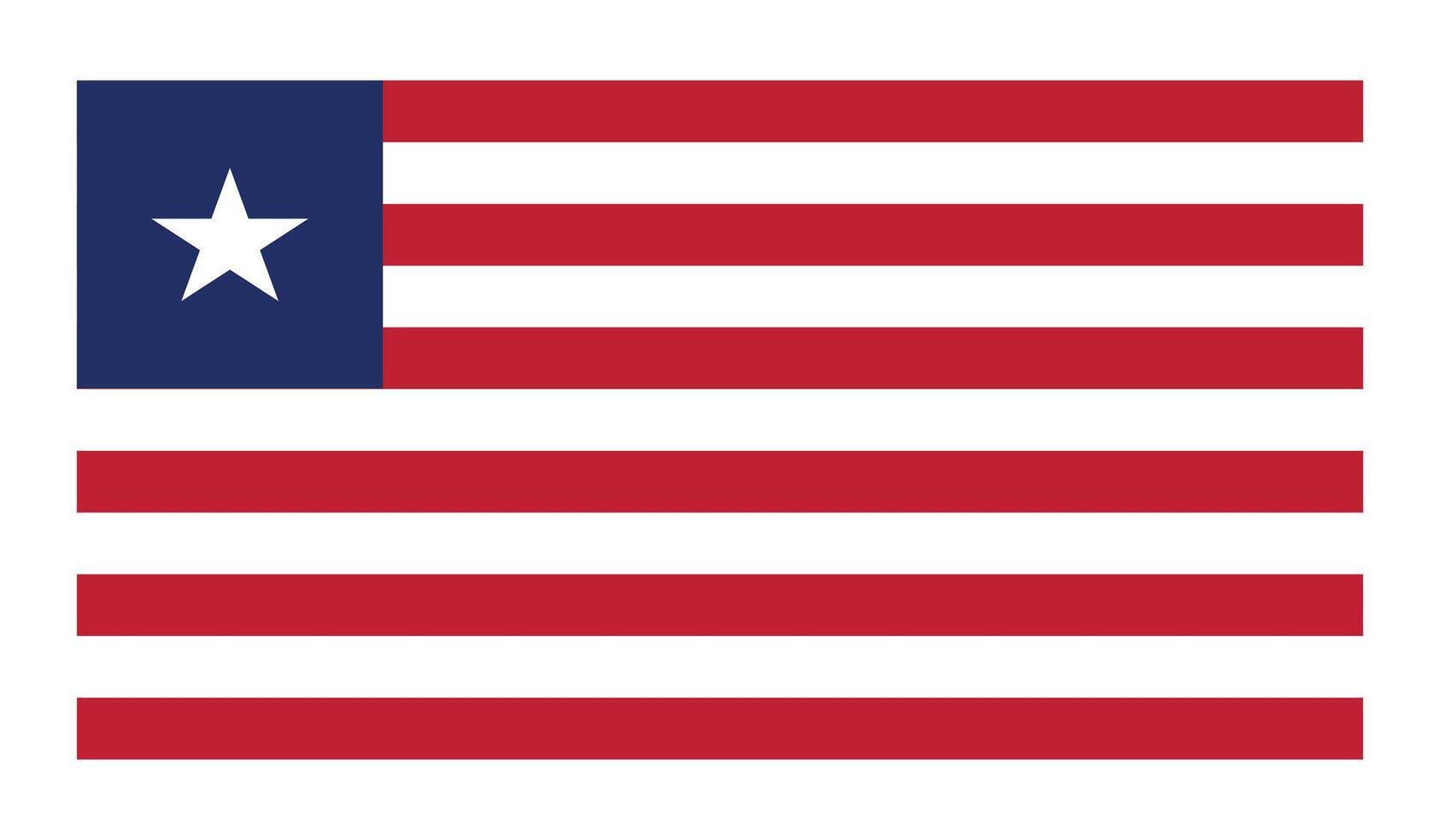 Illustration of the Liberia Flag. Flag of Liberia Detailed National Symbol of Patriotism and Freedom. vector