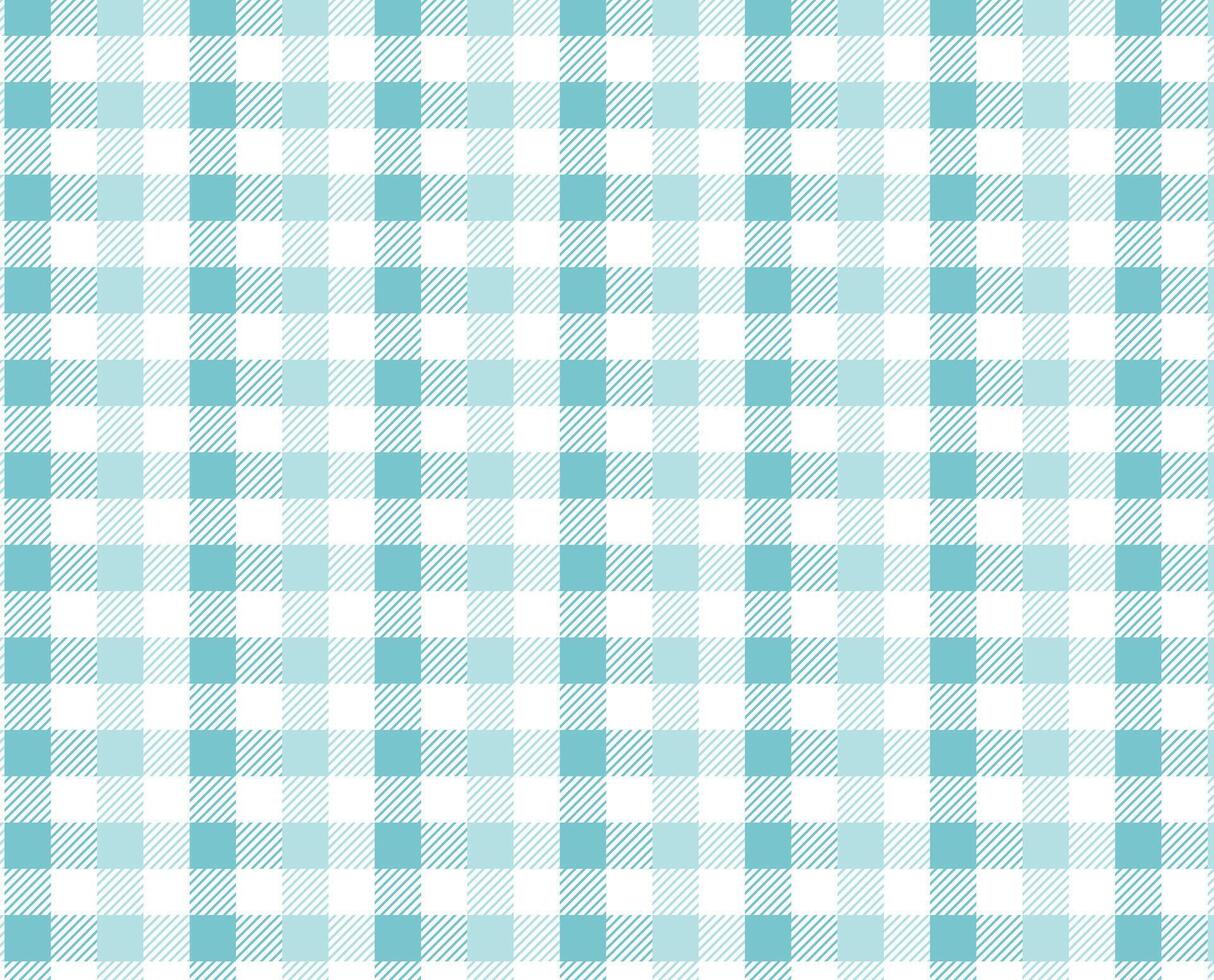 Blue and white Gingham Check Pattern. Textile design of textured plaid. Checkered fabric pattern swatch for print, tartan, gift wrap, textiles, checkered background for tablecloth. Plaid pattern vector