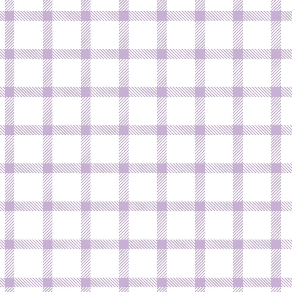 Purple and white Gingham Check Pattern. Textile design of textured plaid. Checkered fabric pattern swatch for print, tartan, gift wrap, textiles, checkered background for tablecloth. vector