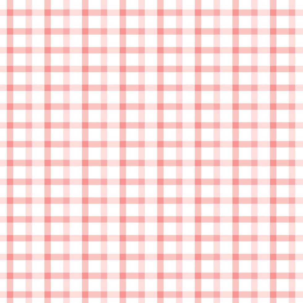 Pink and white Gingham Check Pattern. Textile design of textured plaid. Checkered fabric pattern swatch for print, tartan, gift wrap, textiles, checkered background for tablecloth. Pink plaid texture vector