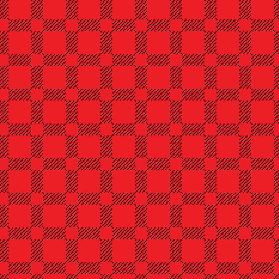 Red Gingham Checkered Pattern. Textile design of textured plaid. Checkered fabric pattern swatch for print, tartan, gift wrap, textiles, checkered background for tablecloth. Stripes crossed vector