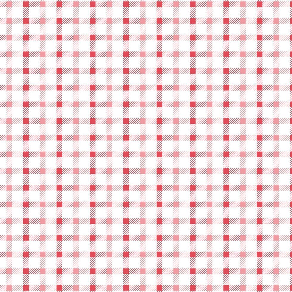 Pink or red and white Gingham Check Pattern. Textile design of textured plaid. Checkered fabric pattern swatch for print, tartan, gift wrap, textiles, checkered background for tablecloth. vector