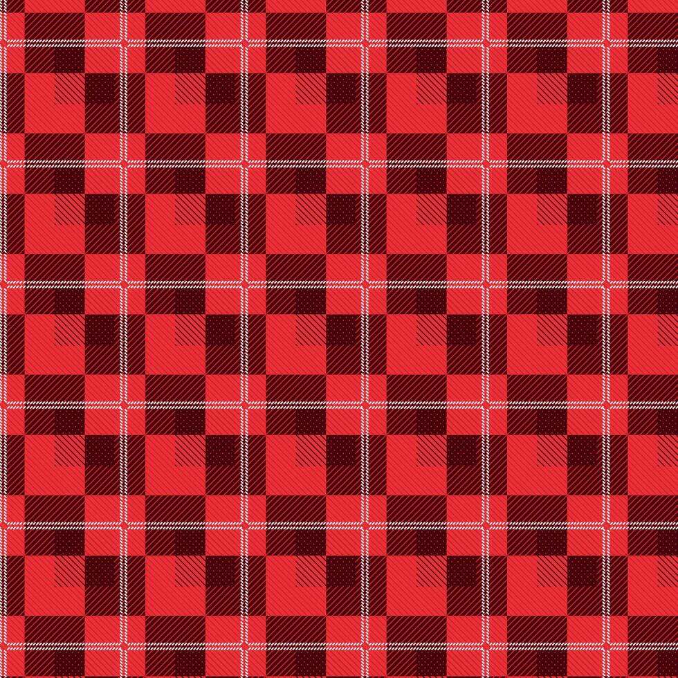 Red Gingham Checkered Pattern. Textile design of textured plaid. Checkered fabric pattern swatch for print, tartan, gift wrap, textiles, checkered background for tablecloth. Plaid texture vector