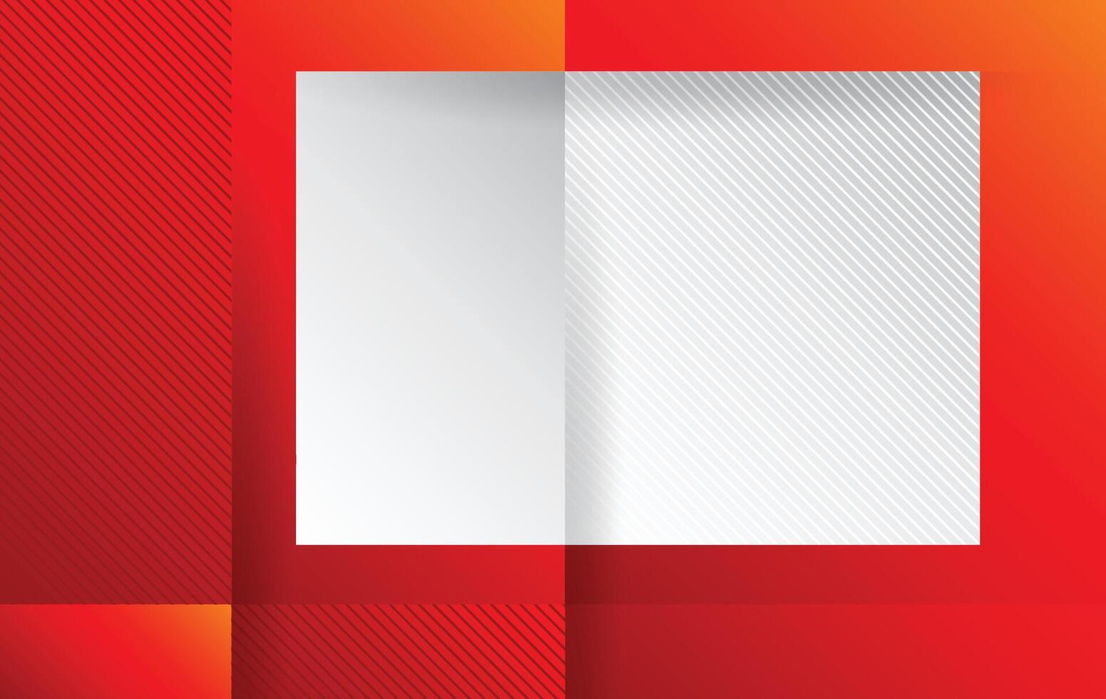 red white square modern abstract background design template vector