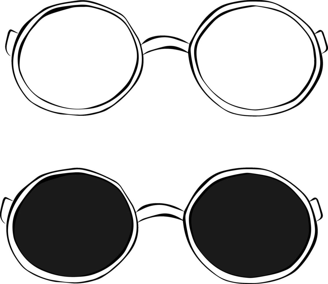 Matrix sunglasses oval shape. graphic line ink illustration isolated on transparent background. Banner, poster, wrapping paper, sticker, print, modern textile design. vector