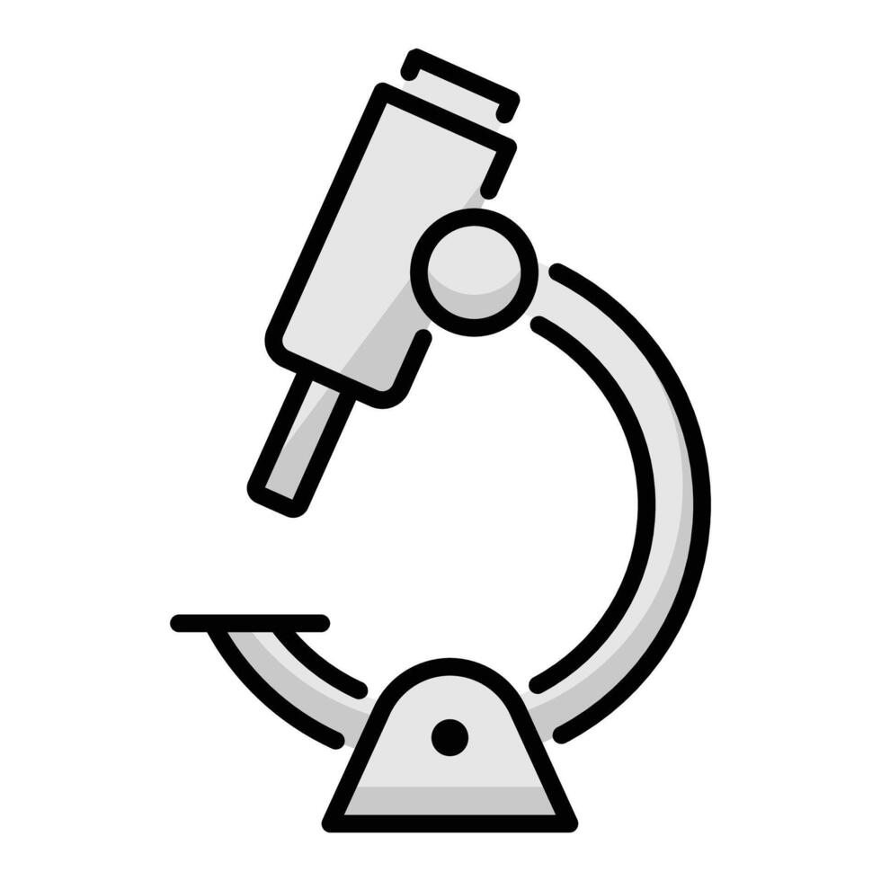 Microscope color icon vector