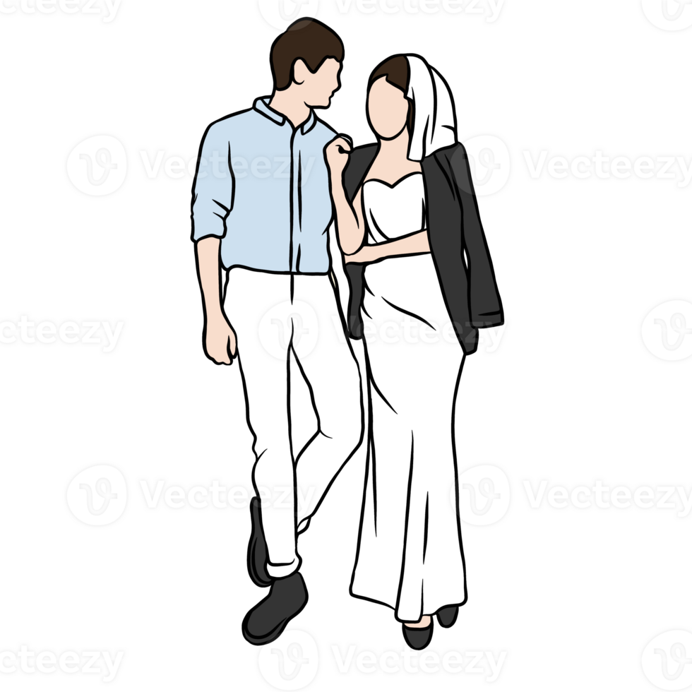 simple wedding dress couple lovers png