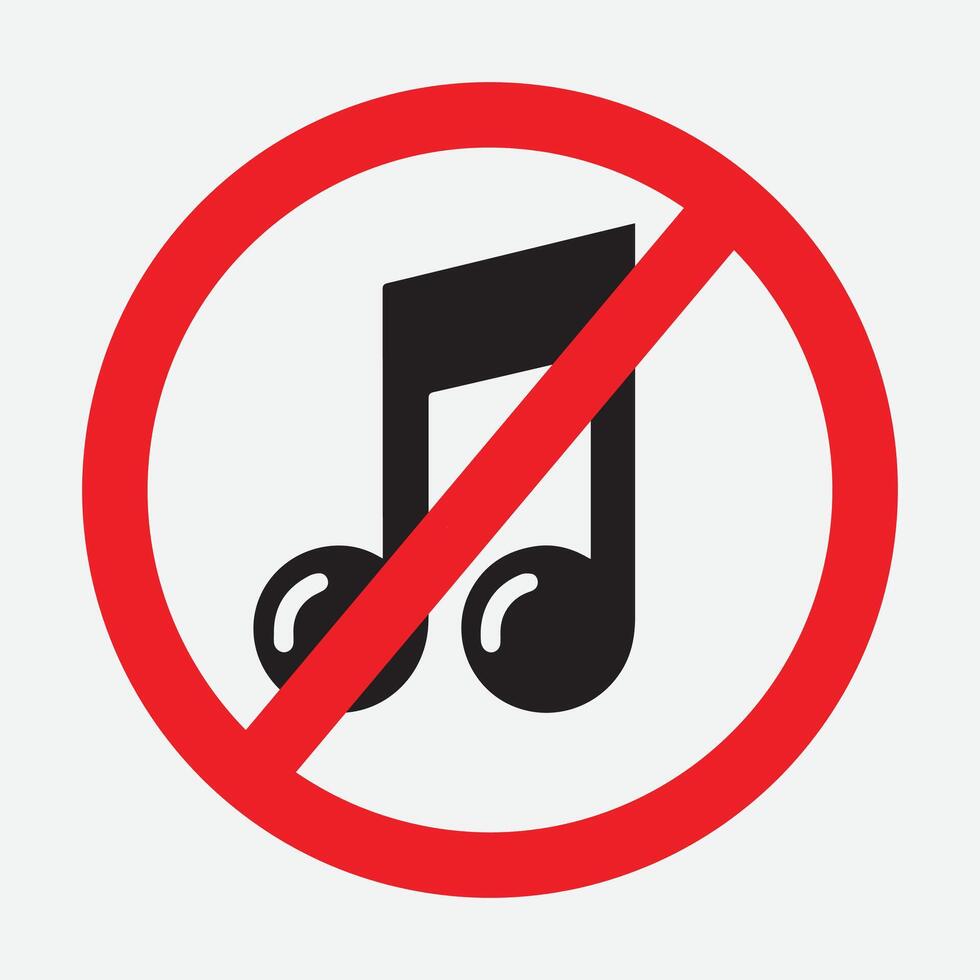 No music sign on white background vector