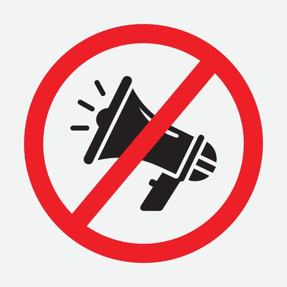 No megaphone icon on white background vector