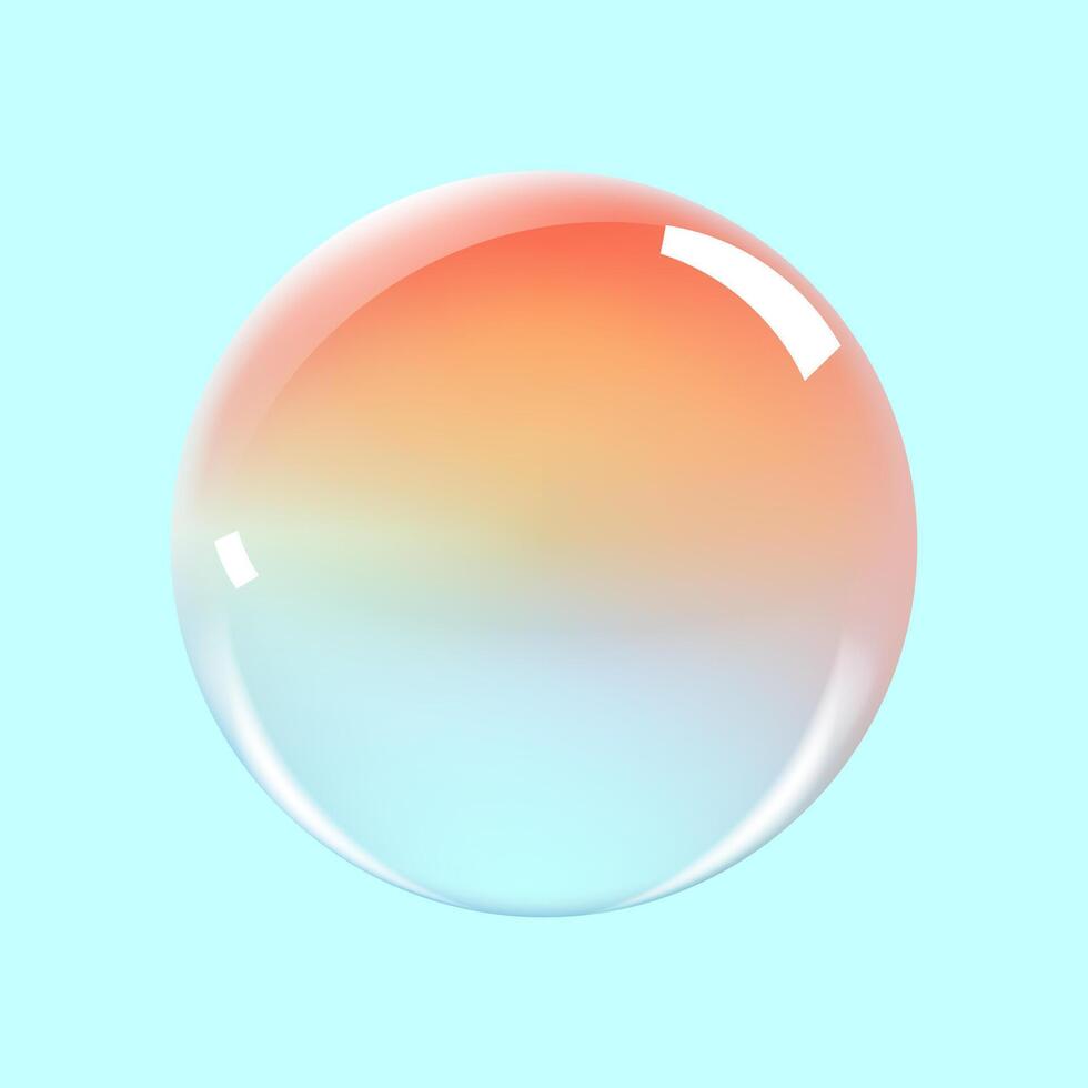 A bubble with a rainbow background vector