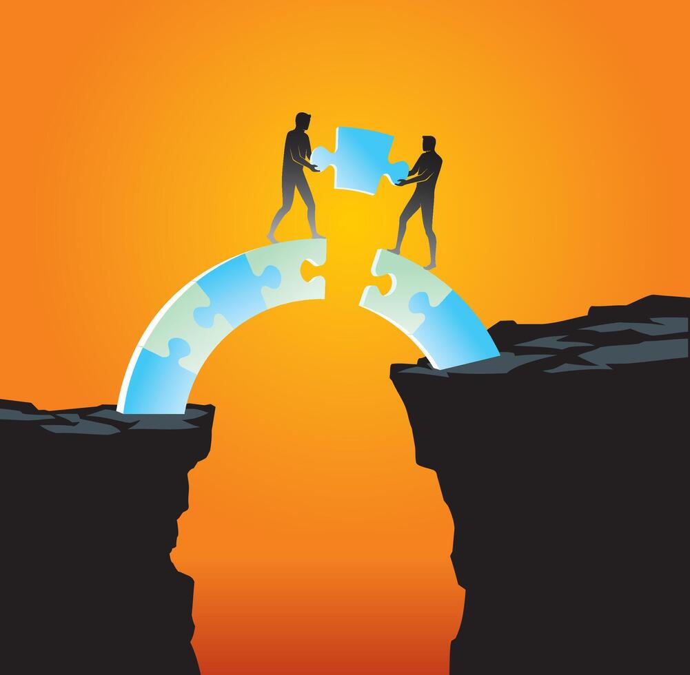 Bridging Solutions Concept vector