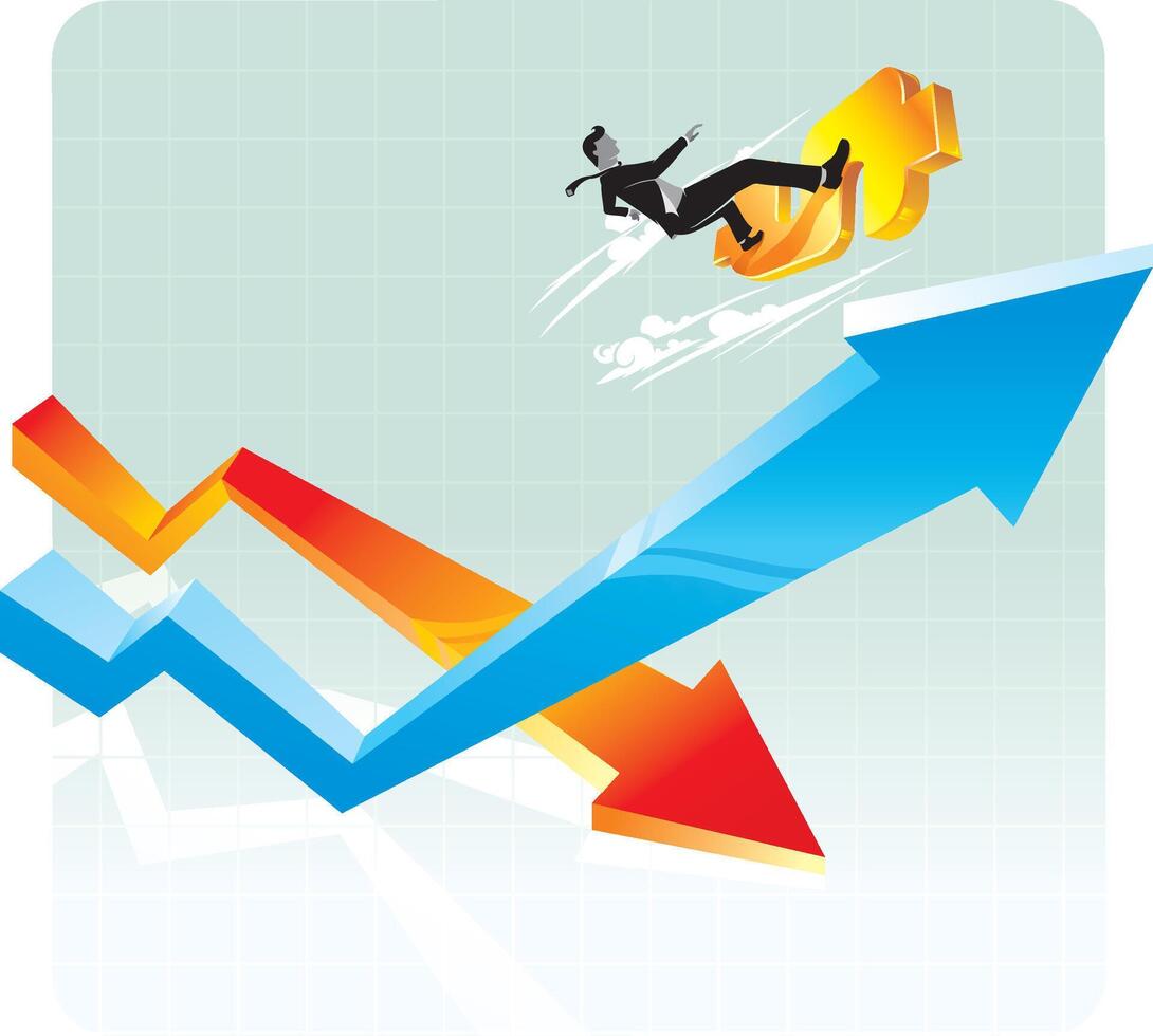 Line Graph Financial Control Concept vector