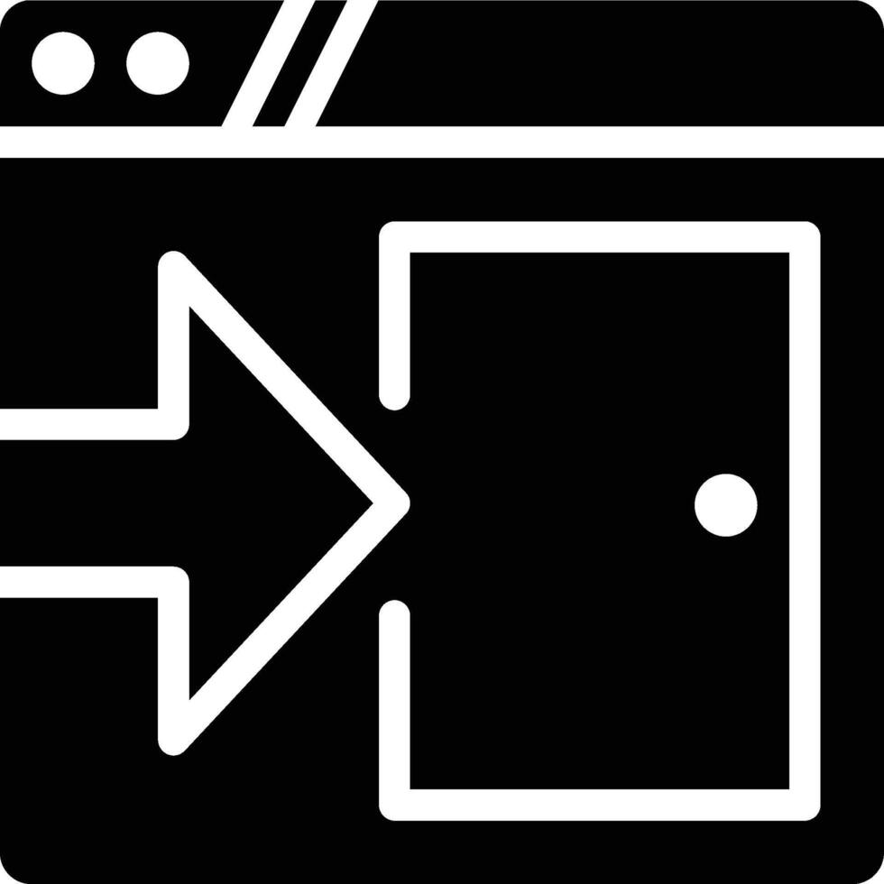 Login, Sign In Glyph Solid Icon vector