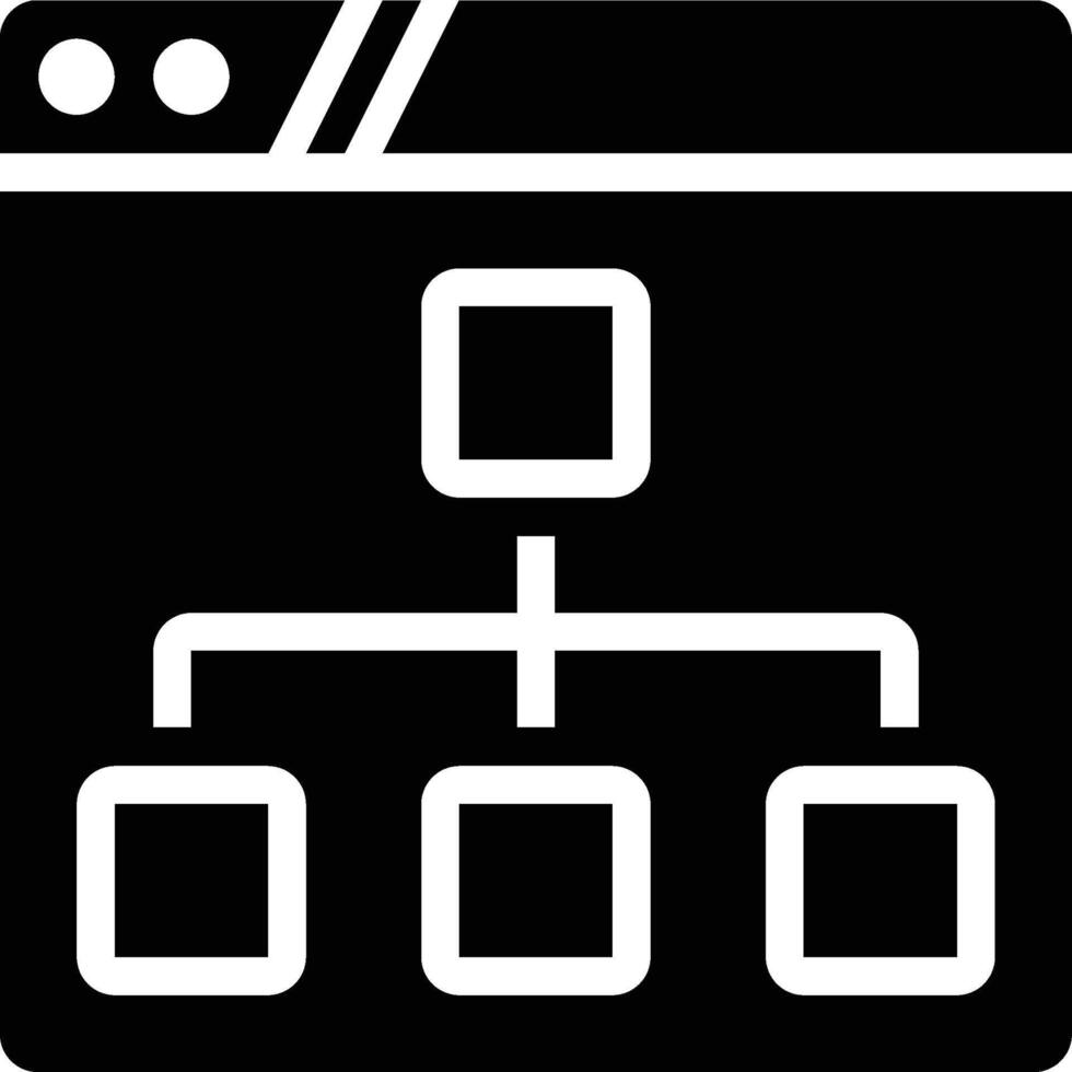 Structure, Website Structure, Web Structure Glyph Solid Icon vector