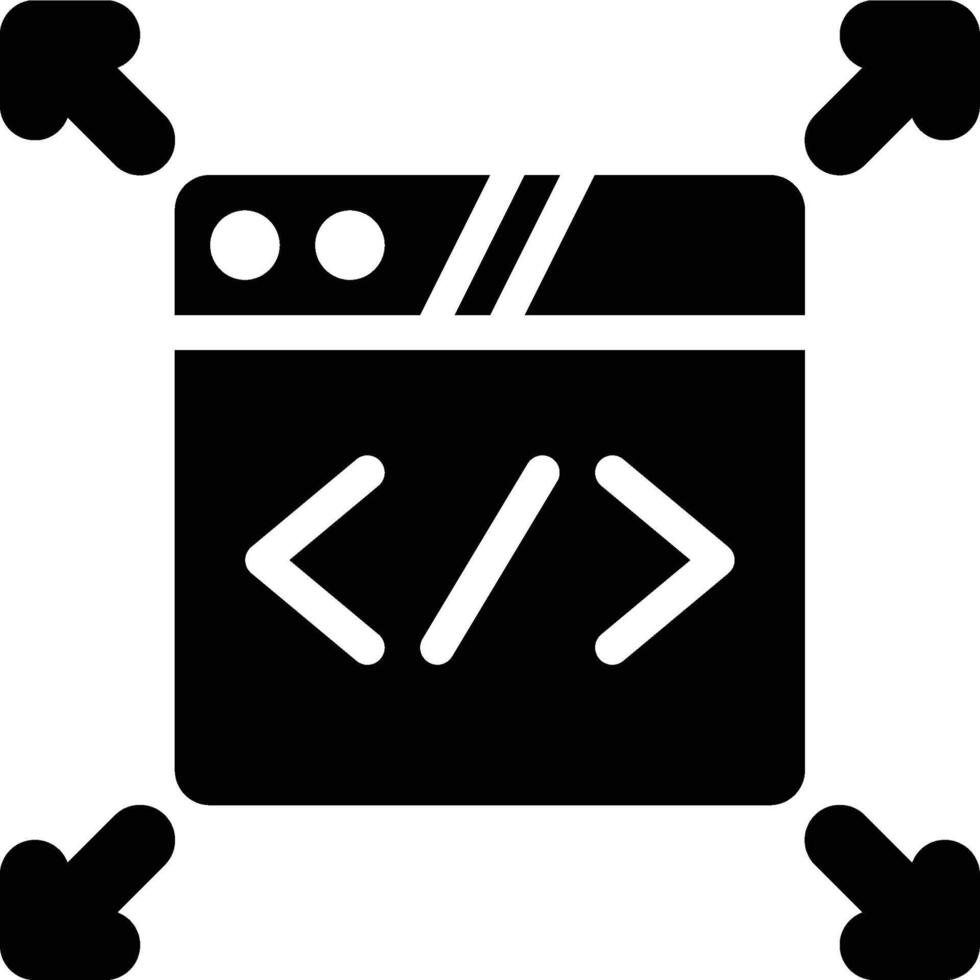 Deployment, Web Deployment, Website Deployment Glyph Solid Icon vector