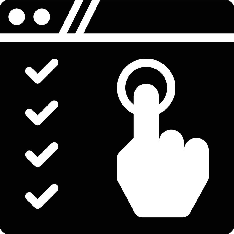 Usability Testing, Usability, Web Testing Glyph Solid Icon vector