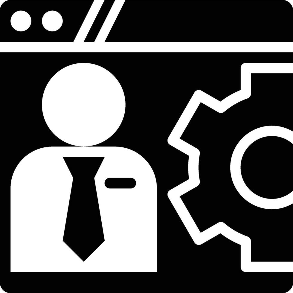 HRD, Human Resources Management Glyph Solid Icon vector