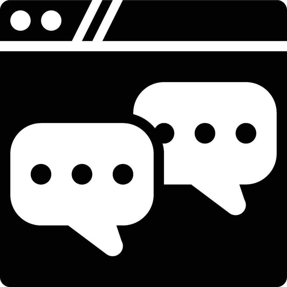 Forum, Online Forum, Web Glyph Solid Icon vector
