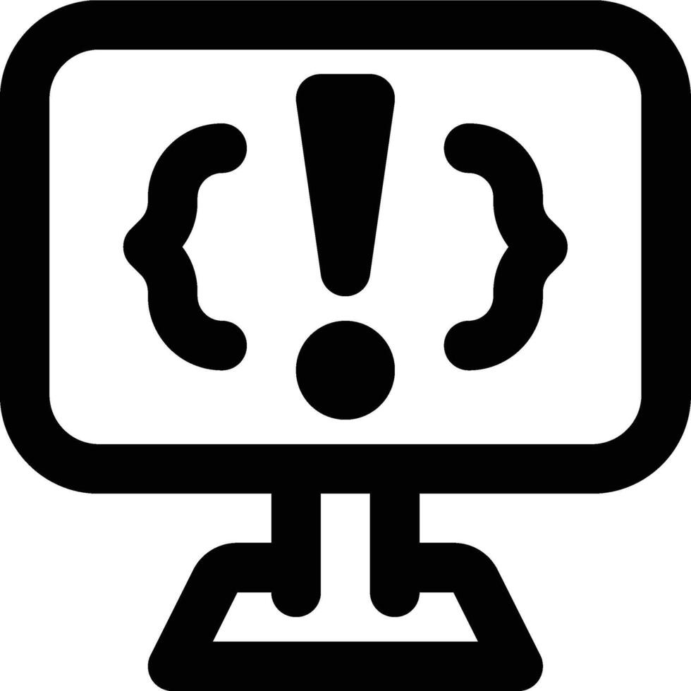Syntax Error, Trouble, Error Outline Icon vector