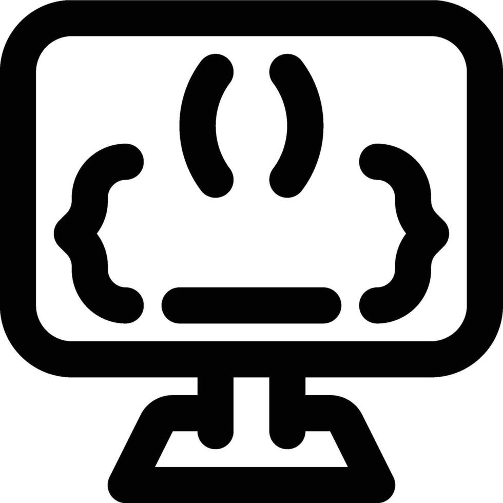 Functions, Block Of Code, Code Outline Icon vector