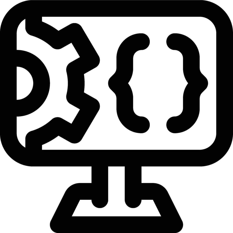 IDE, Integrated Development Environment Outline Icon vector