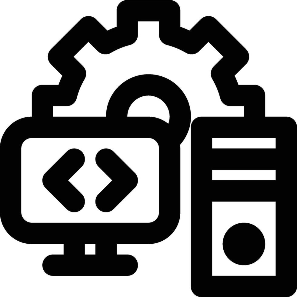 Computer, Engineering, Programming Outline Icon vector