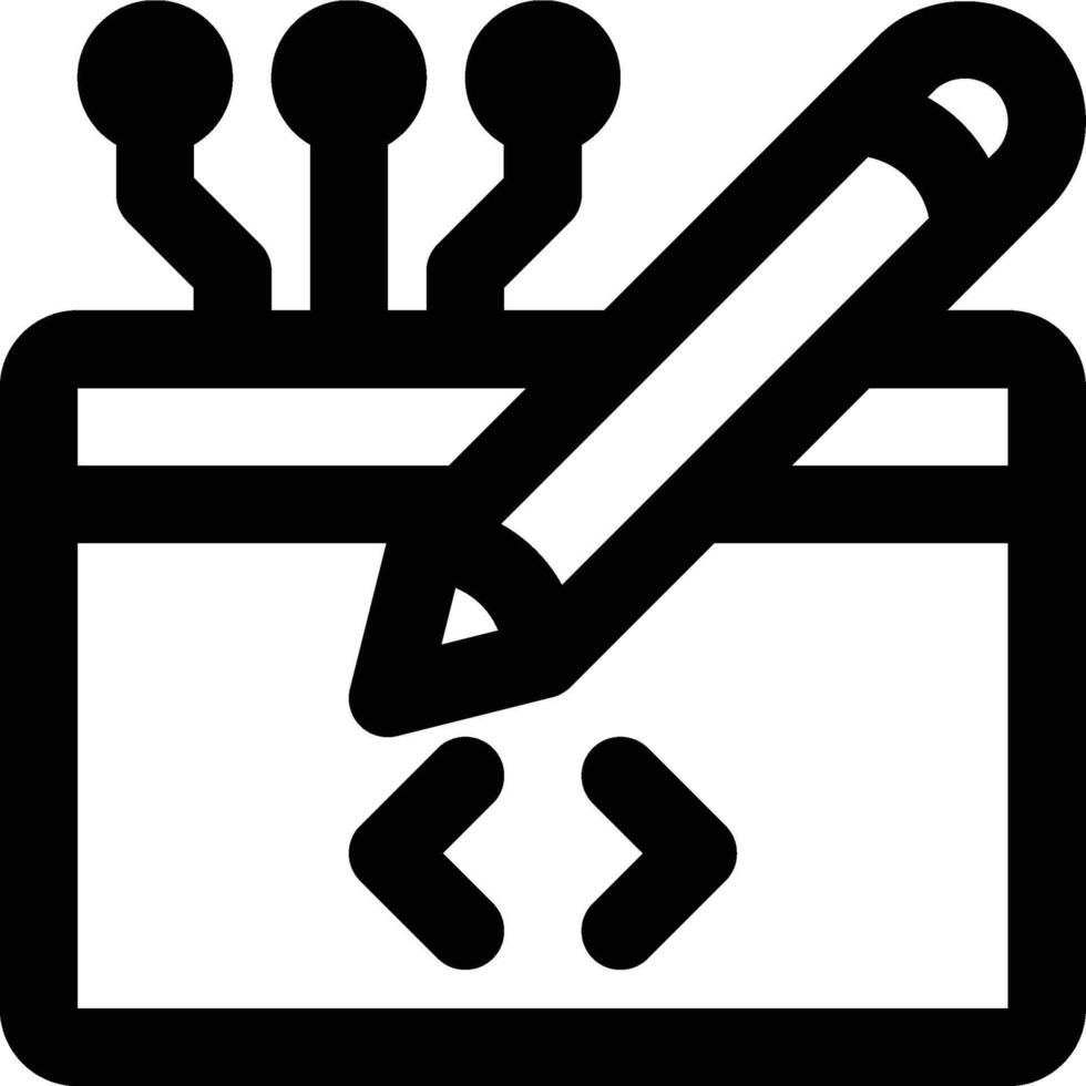 Application Design, Software Design, System Design Outline Icon vector