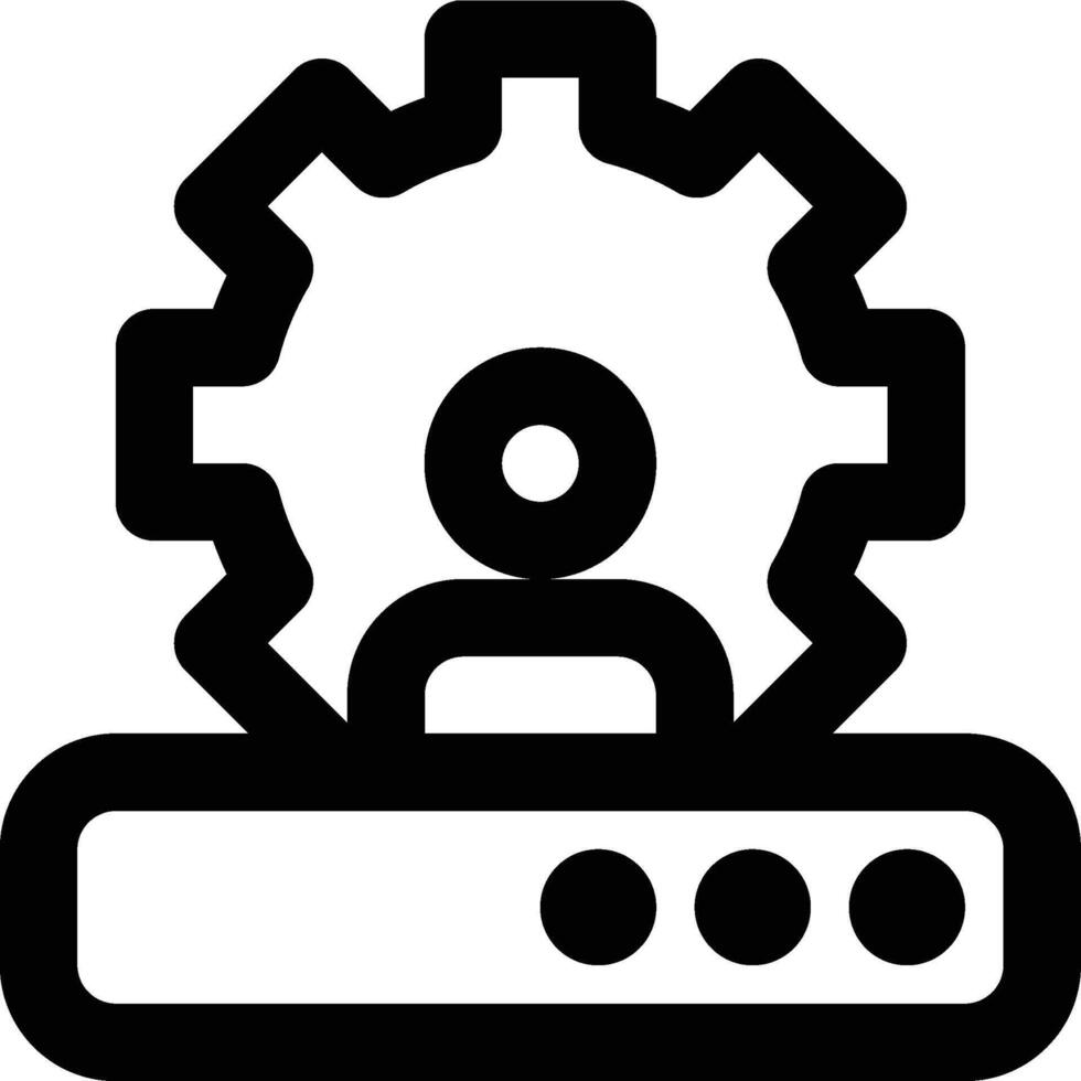 Database Engineer, Database Admin, Database Administrator Outline Icon vector