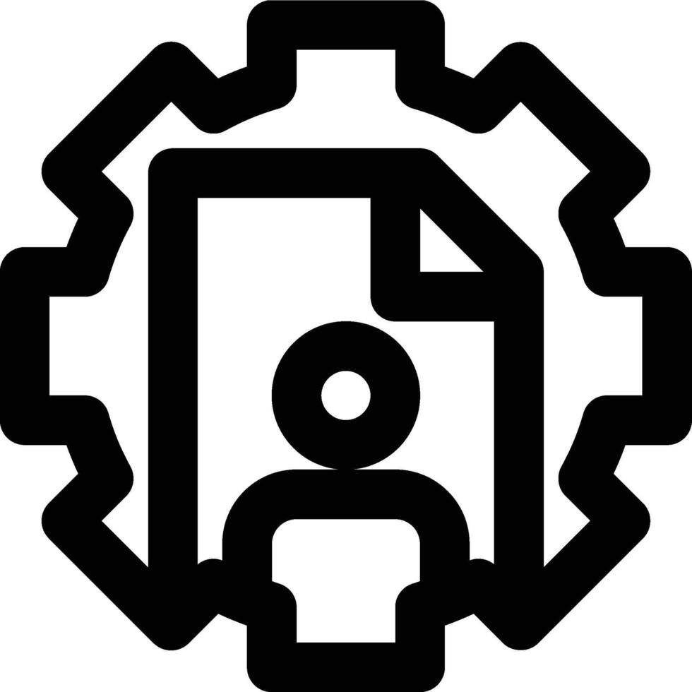 Data Engineer, Data Scientist, Machine Learning Outline Icon vector