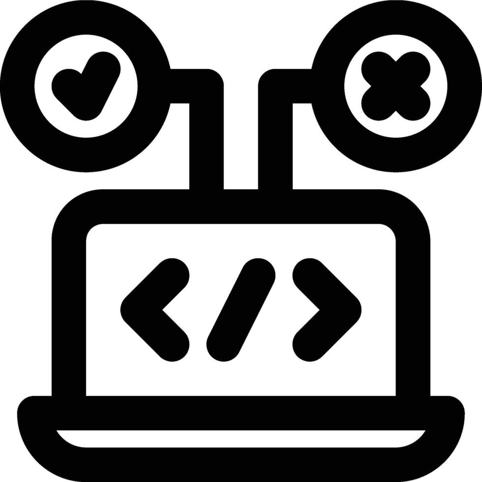 Boolean, True False, Data Type Outline Icon vector