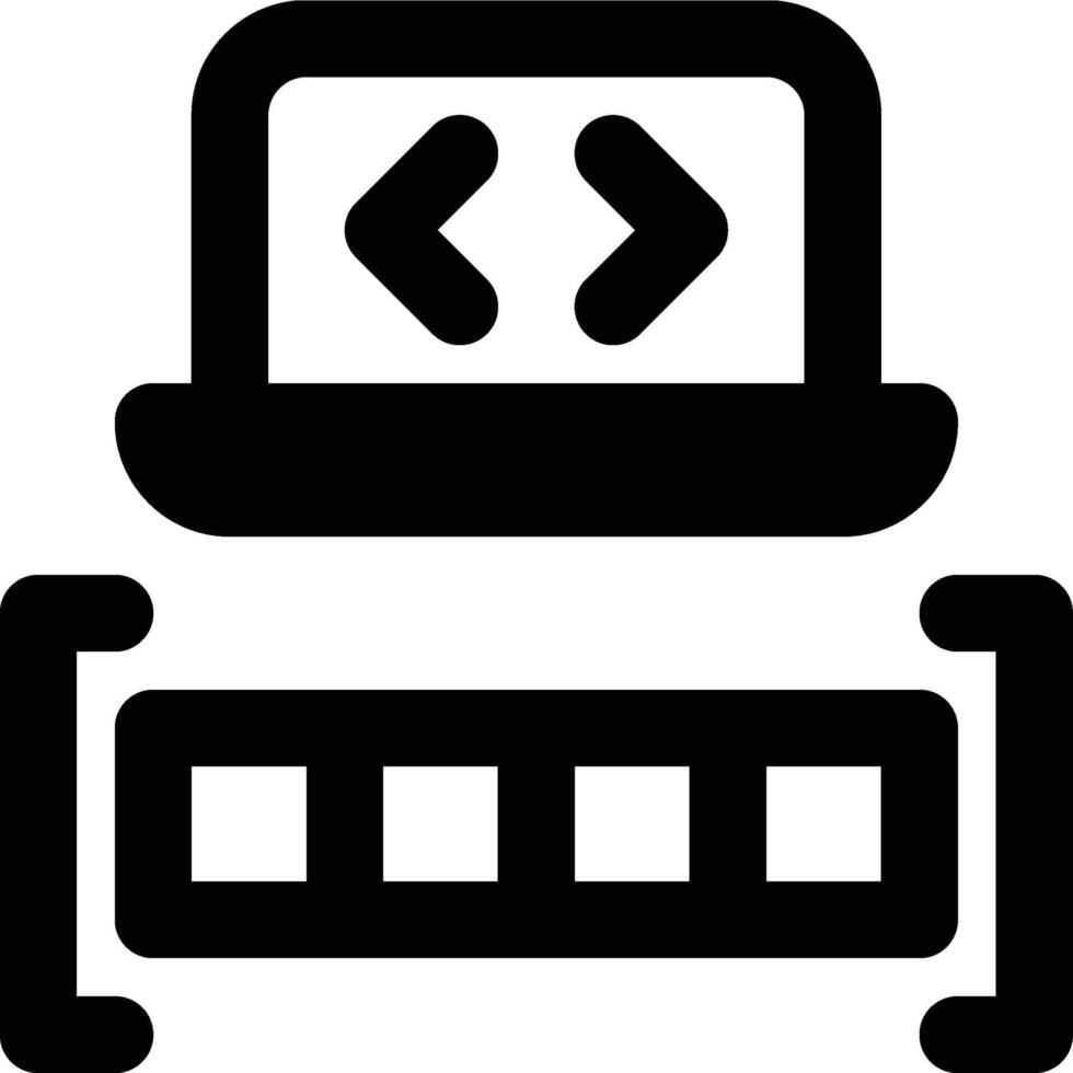 1d Array, One Dimensional, Array Outline Icon vector