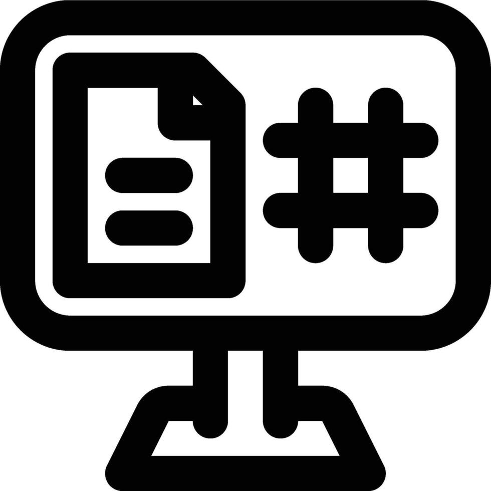Integer, Data Type, Numerical Outline Icon vector