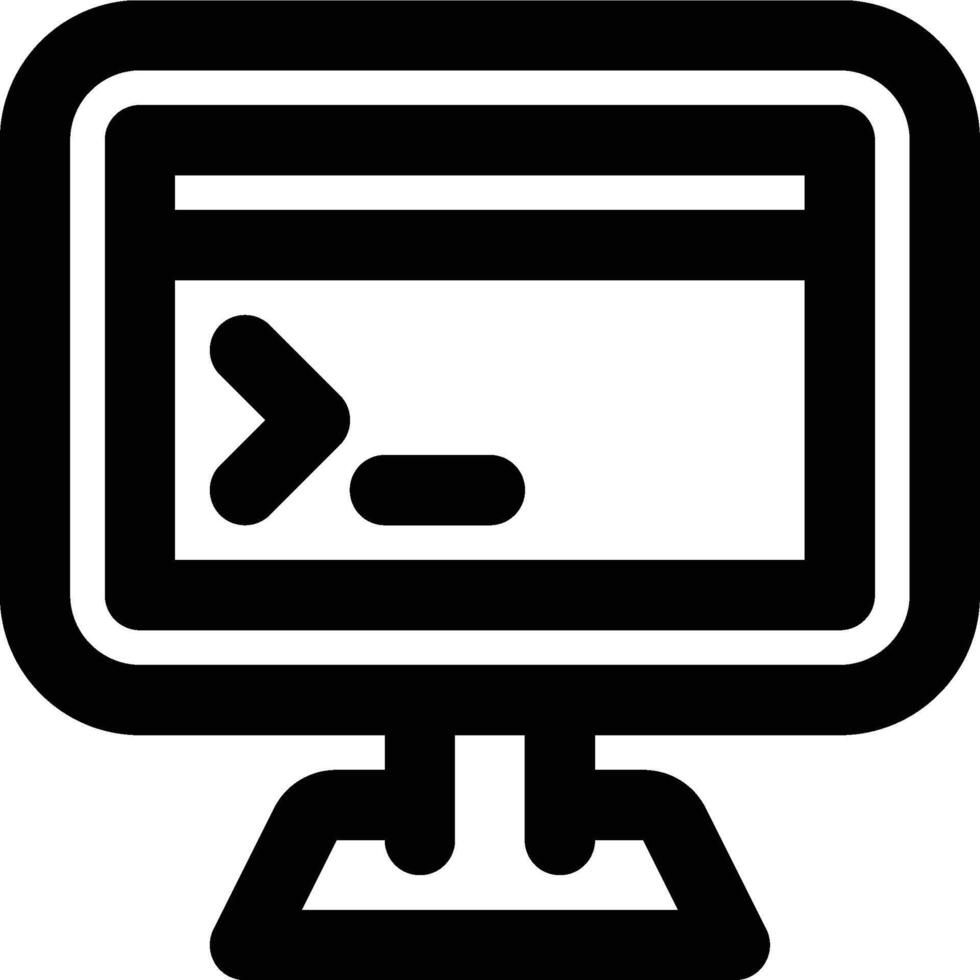 Command Line, Interface, Command Prompt Outline Icon vector