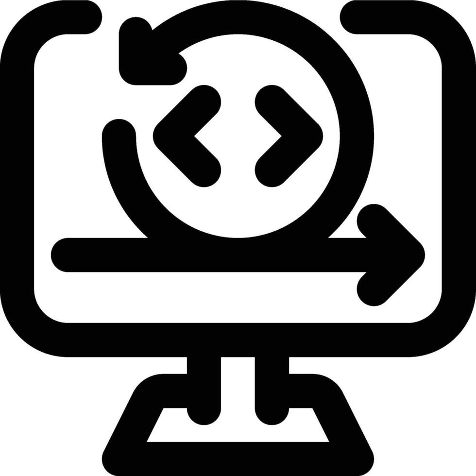 Iteration, Iterative, Development Outline Icon vector